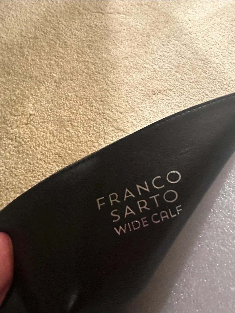 Franco Sarto Black Over-the-Knee Leather Boots